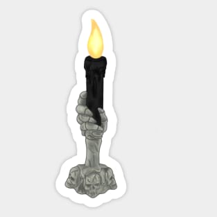 Haunted candlestick Sticker